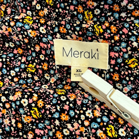 MERAKI Anthropologie 🌼 Floral Wrap Top - Picture 2 of 9